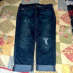 Signature by Levi Strauss Dark Blue Cropped Ankle Jeans size 12